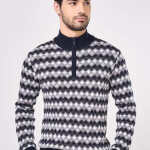 Checked Cotton Pullover